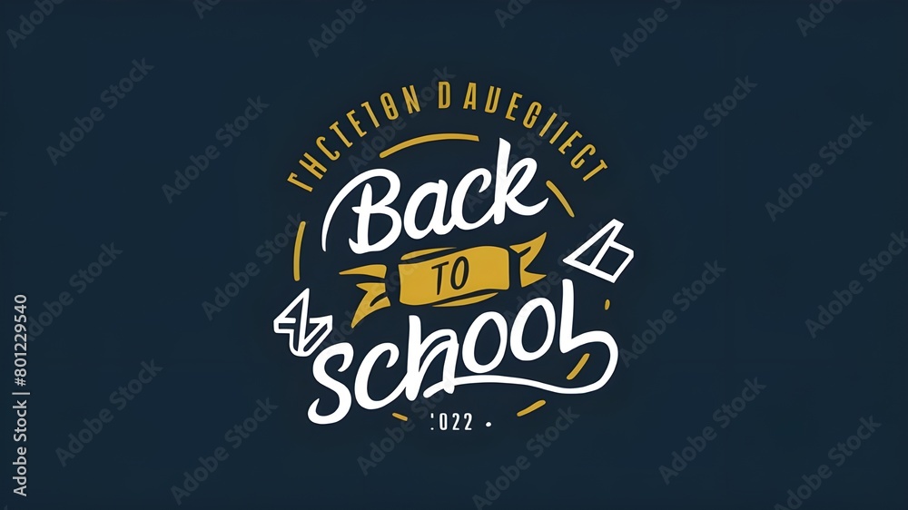 Back to School vector logo design.
