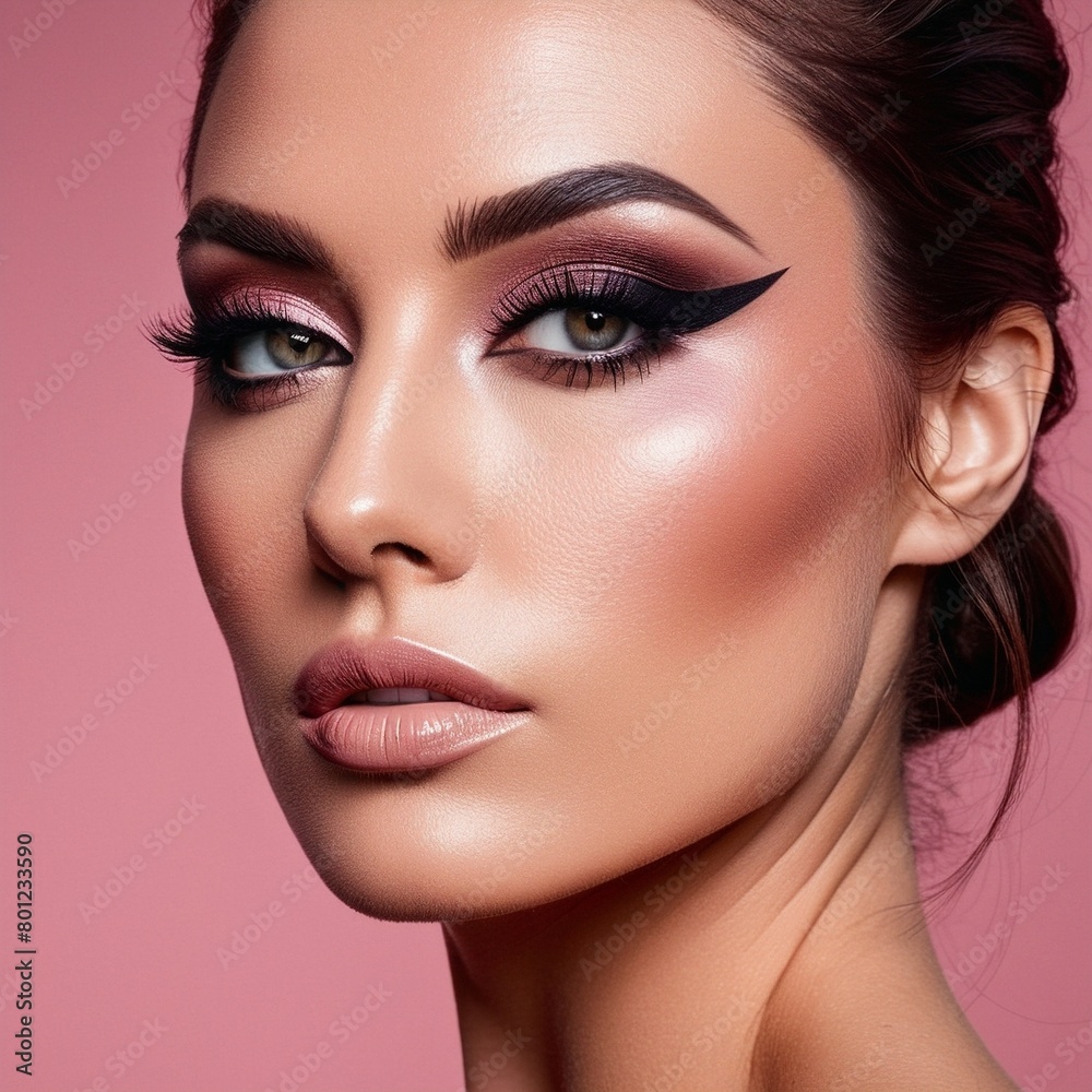 Fototapeta premium A beautiful face with perfect makeup