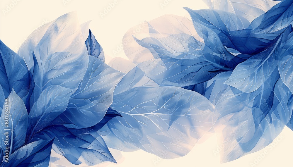 Abstract leaf texture. Floral background. Vector illustration with dynamic effect.