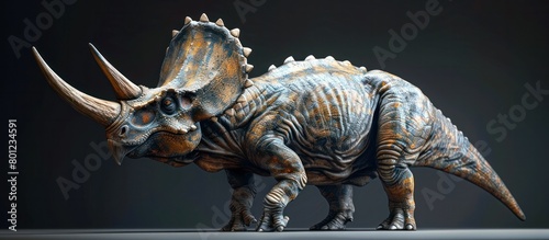 D Rendering of a Majestic Triceratops A Prehistoric Glimpse into the Jurassic Era