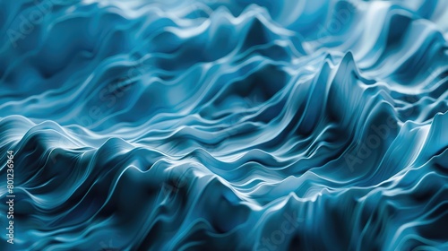 Blue line wave abstraction, Blue sea water surface with sun reflection, 3d render, abstract blue background with water ripples and waves, Creative Style Concept texture