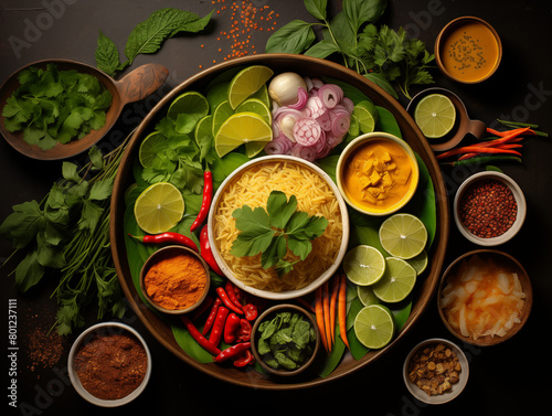 Thai Food with Isolated background for copy space