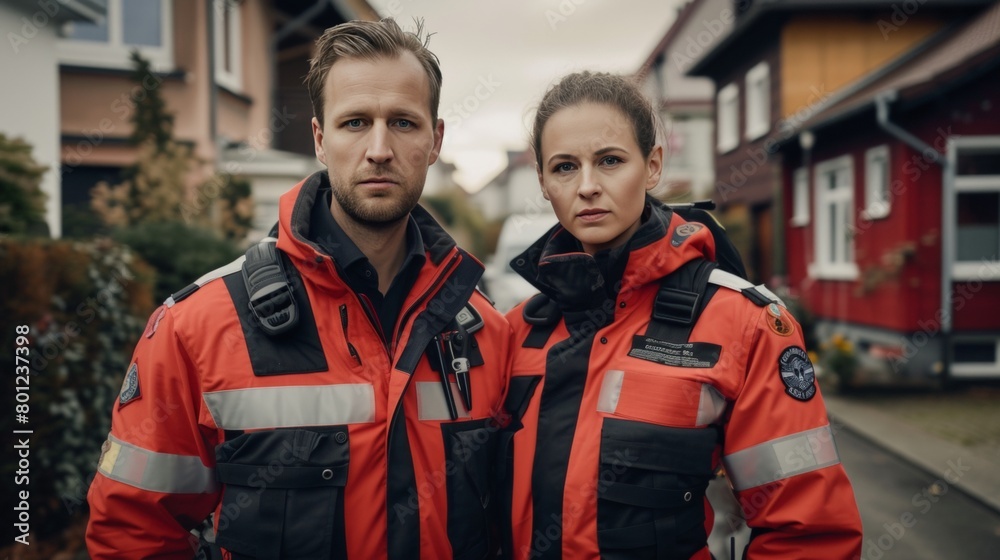 Portrait of rescue personnel staff Portrait of rescue personnel staff