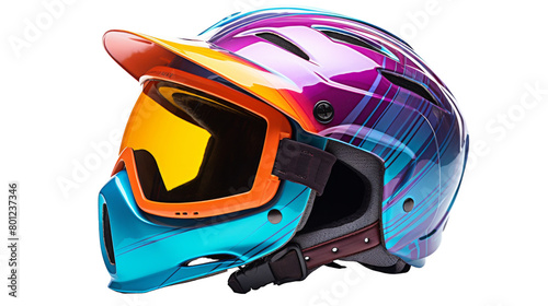 Ski Helmets Protecting Your Head in Style on Transparant background photo