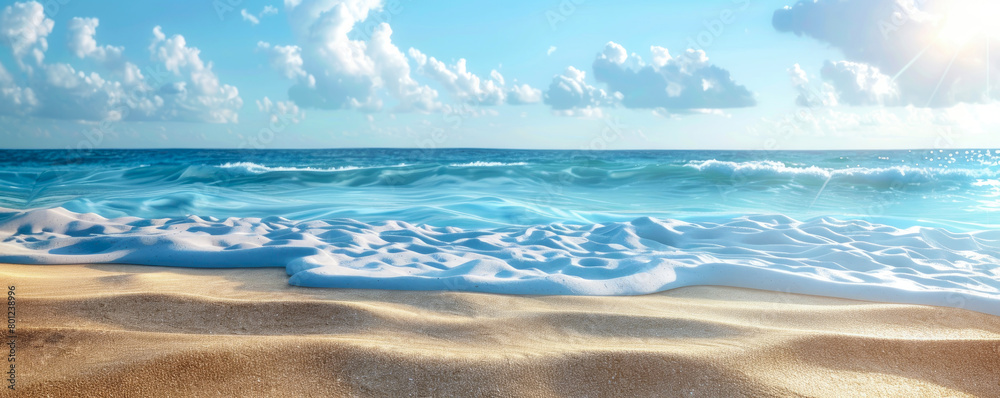 and summer vacation concept. beautiful background sandy beach and ocean landscape of tropical island and summer vacation concept. beautiful background sandy beach and ocean landscape of tropical island
