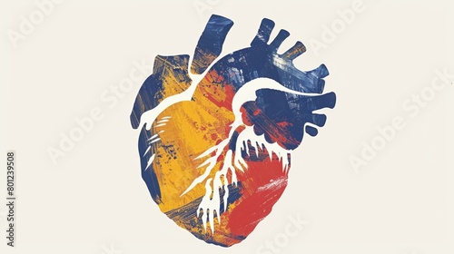 Artistical illustration of human heart