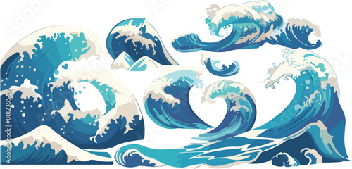 wave clipart vector for graphic resources