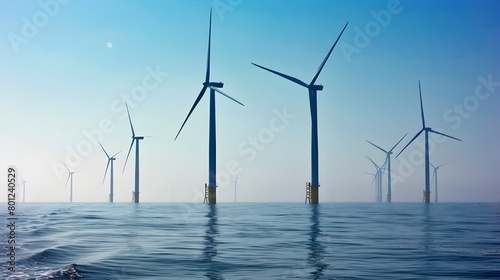 Monitoring Surreal Offshore Wind Farms A Testament to Sustainable Innovation and Marine Protection Generative ai