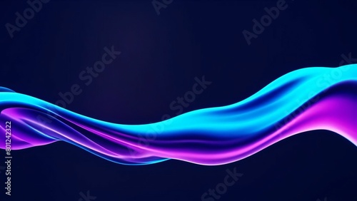 Abstract wavy background in purple and blue hues with a glossy, liquid metal appearance, wallpapers, or graphic design elements. Black blue purple silk satin. Сopy space for text or product 