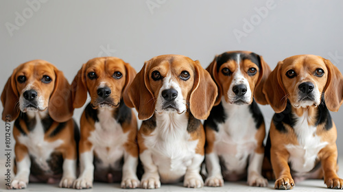 beagle and puppies