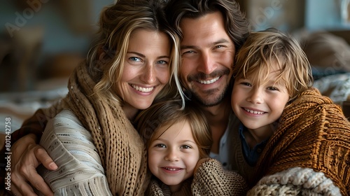 Authentic Family Happiness: Rich Earth Tones and Genuine Joy