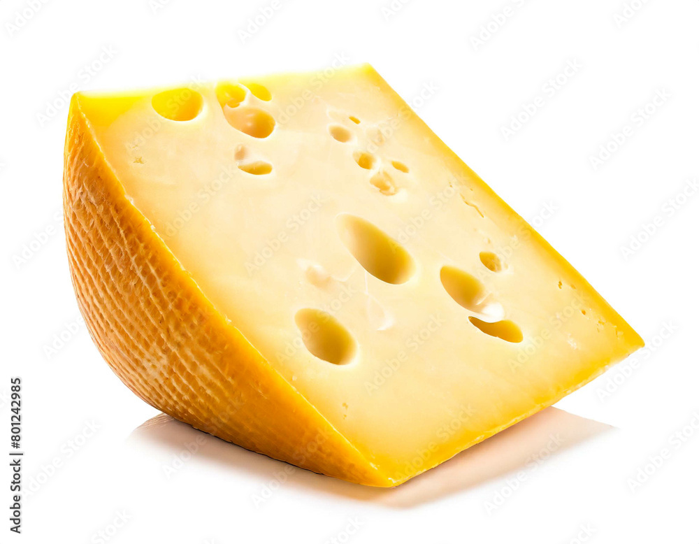 Gouda Käse isoliert auf weißen Hintergrund, Freisteller Gouda Käse isoliert auf weißen Hintergrund, Freisteller