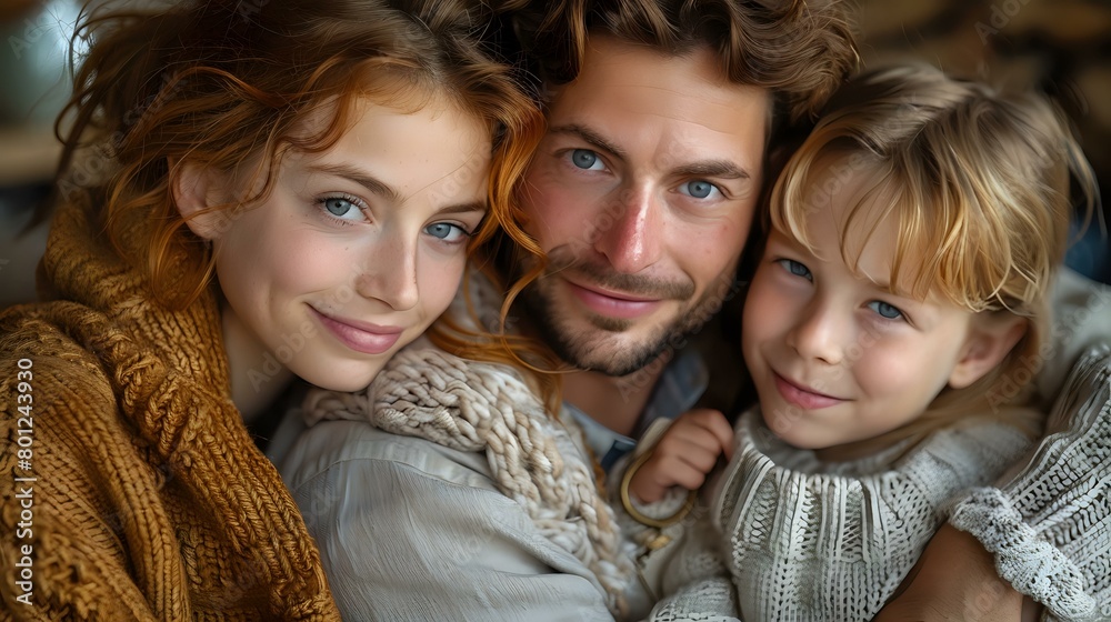Warm and Vibrant Family Portrait: Genuine Emotion and Connection Captured