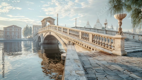 Ponte alle Grazie at Sunset A Timeless Italian Bridge in D Rendering