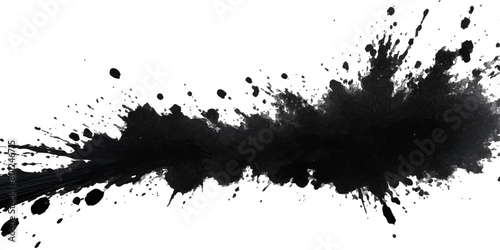 Paint stains black blotch background. Grunge Design Element. Brush Strokes. Vector illustration	