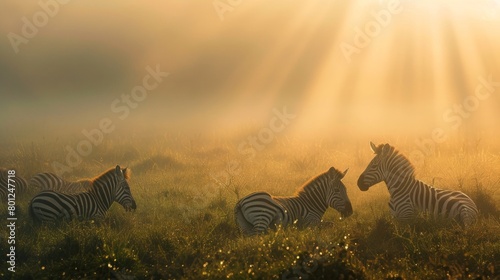 Zebra. Photography of wild animal in natural habitat.