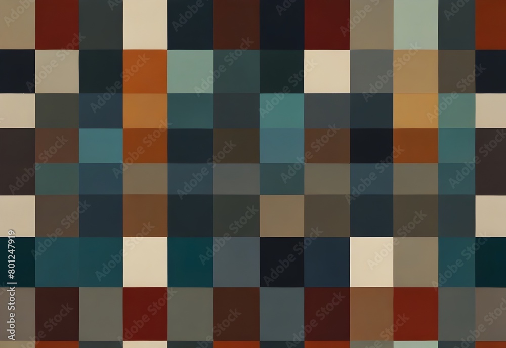 A checkerboard of squares in varying tones, forming a classic, geometric look, generative AI