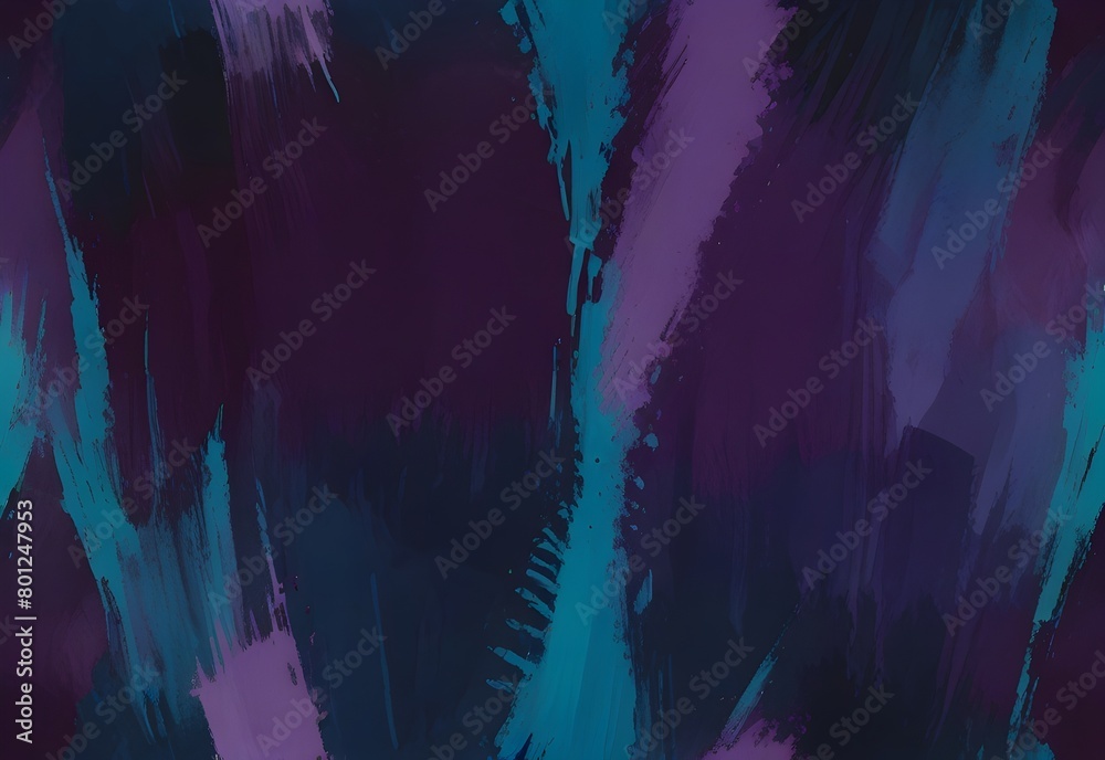 Circular brush strokes in blue and purple, blending together to create a harmonious, abstract pattern, generative AI