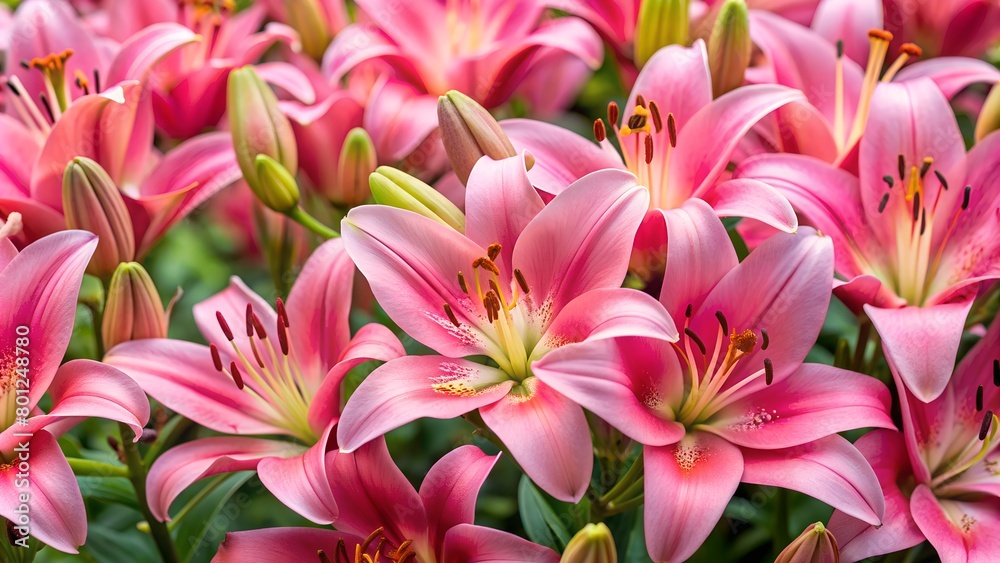background of pink lillies, high quality picture