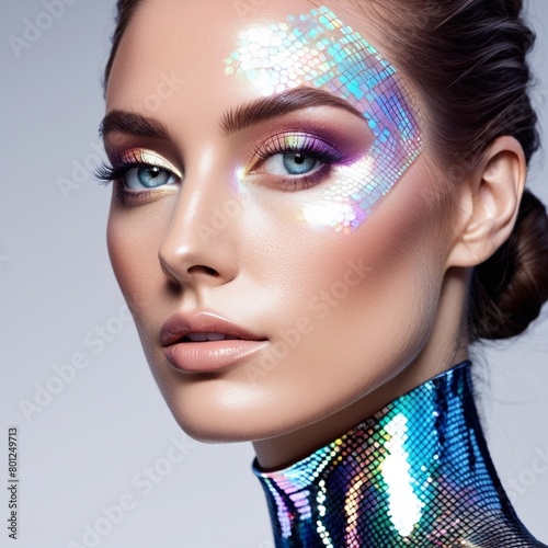A beautiful face with perfect makeup