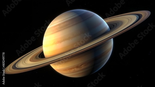 saturn, a view of planet, cosmos, circles around the planet of a solar system