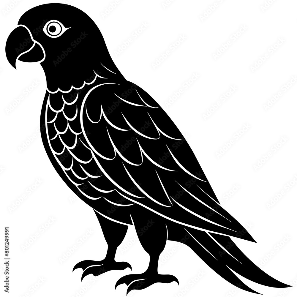 Obraz premium Simple Parrot silhouette vector illustration. 
