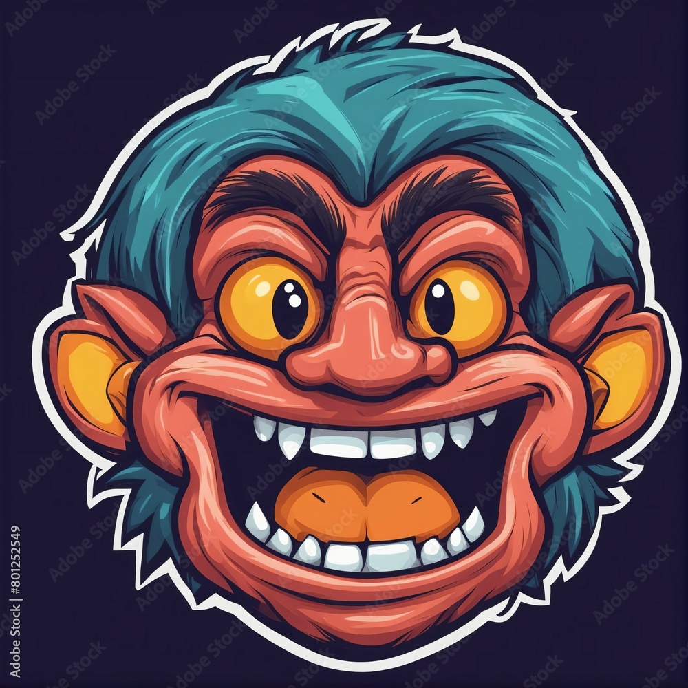 Gnome head graphic illustration, esport logo, Fantasy character Gnome head graphic illustration, esport logo, Fantasy character