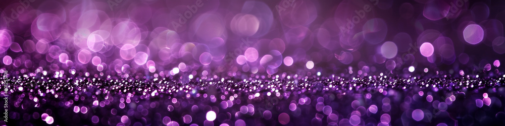 Plum Purple Glitter Defocused Abstract Twinkly Lights Background, sparkling blurred lights in deep plum hues.