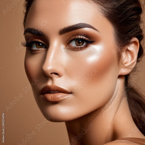 A beautiful face with perfect makeup