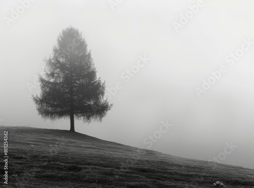Lonely Tree in the Fog