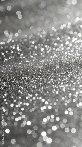 Silver glitter background with shiny sparkles