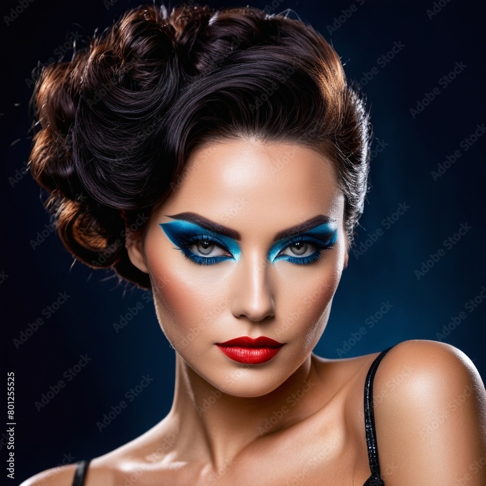 A beautiful face with perfect makeup