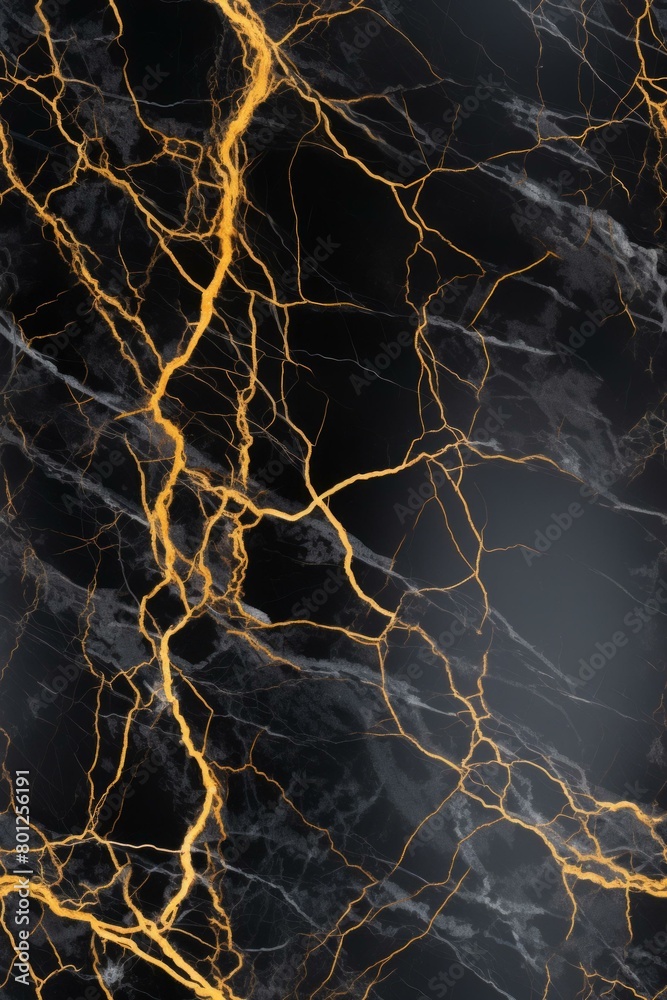 Black and gold marble texture with veins Black and gold marble texture with veins