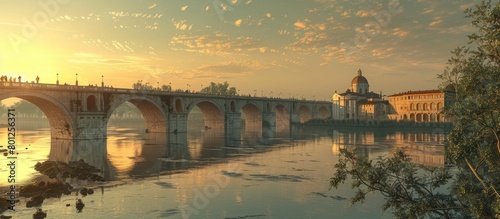 Ponte del Cristo in Italy A Majestic D Rendered Architectural Masterpiece photo