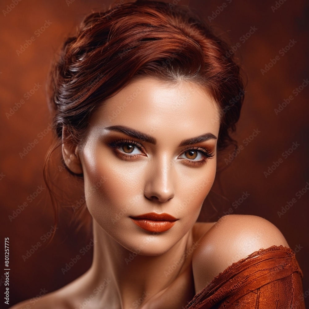 Fototapeta premium A beautiful face with perfect makeup