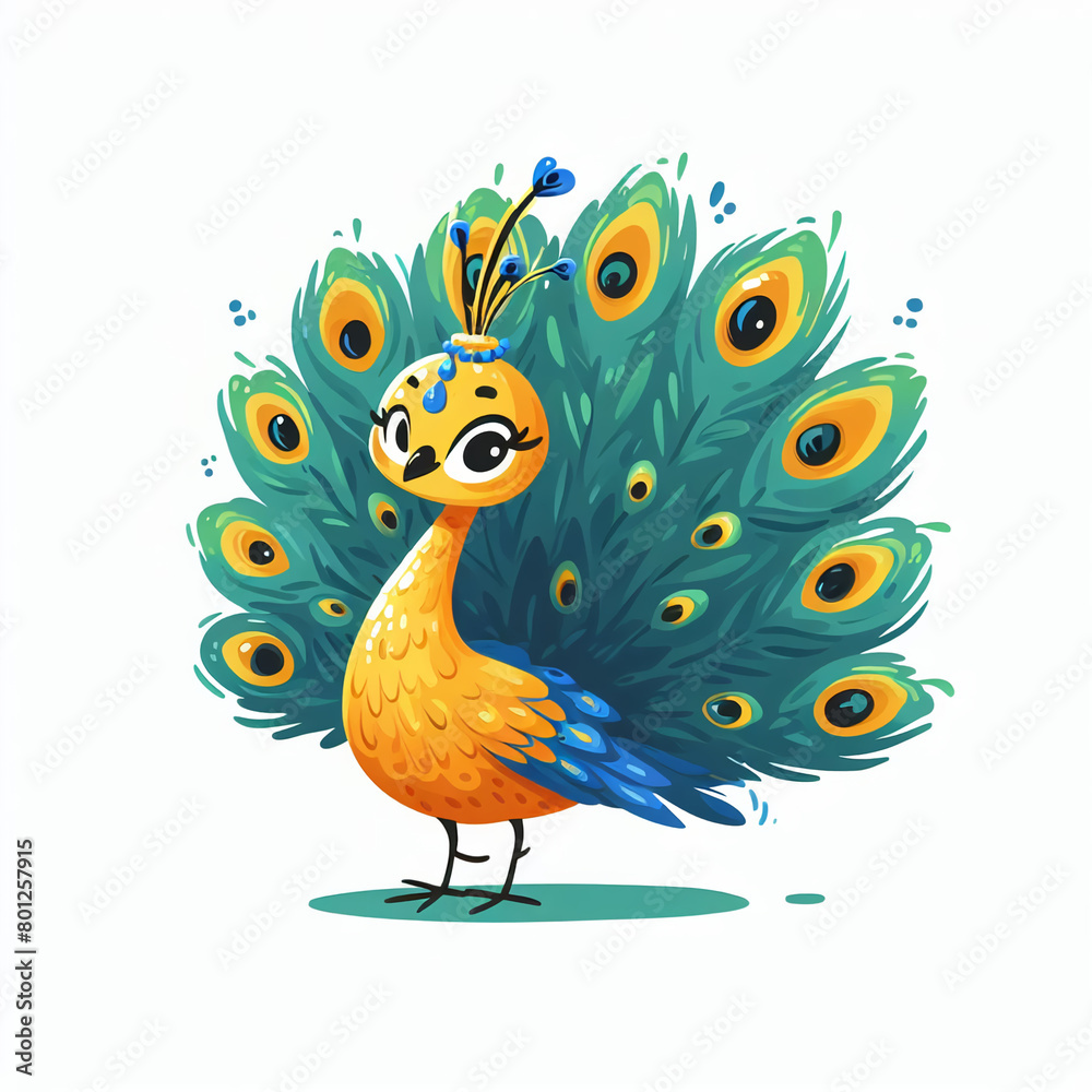 Fototapeta premium peacock with feathers