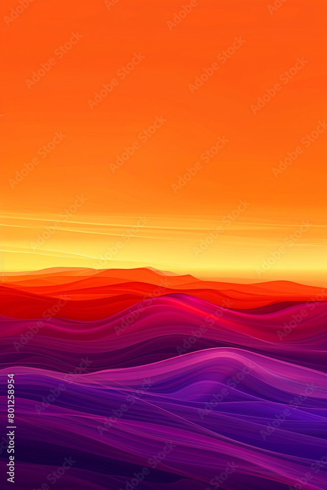 Sunset orange and twilight purple wavy background, dramatic and inspiring, ideal for creative storytelling Sunset orange and twilight purple wavy background, dramatic and inspiring, ideal for creative storytelling
