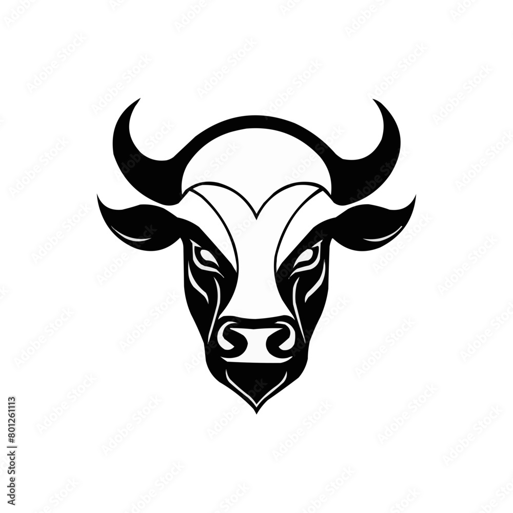 bull head isolated on white background | Bull Head vector illustration design bull head isolated on white background | Bull Head vector illustration design