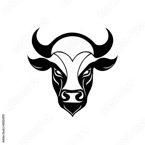 bull head isolated on white background | Bull Head vector illustration design