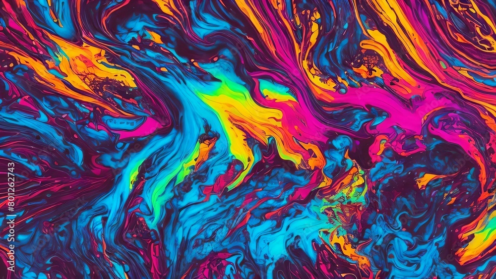 Colored smoke, fluid art