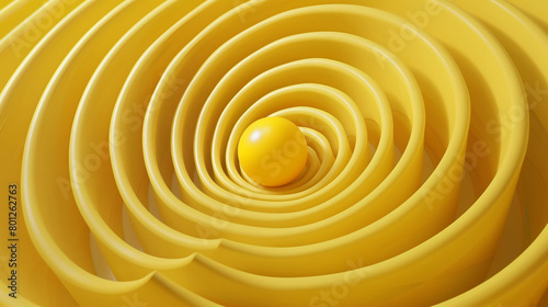 Dynamic yellow background with fluid shapes modern concept.