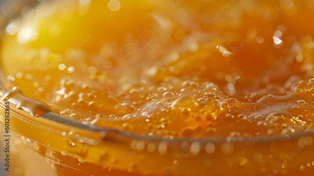 Foodie’s Delight: High-Resolution Orange Jam Close-Up