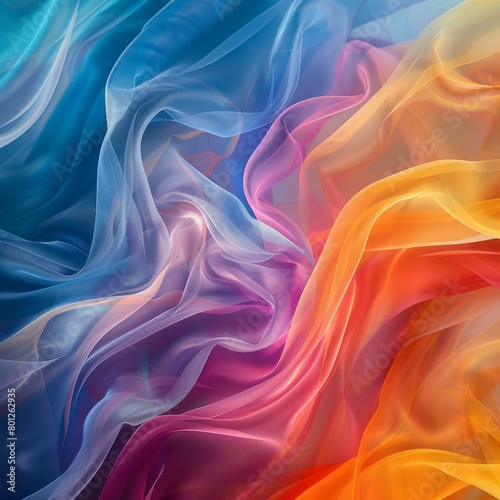 Colorful abstract background with smooth gradient transitions © duyina1990