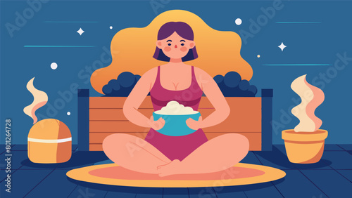 As she sits in the sauna a postpartum mother feels her muscles relax and her mood improve thanks to the healing power of the heat..