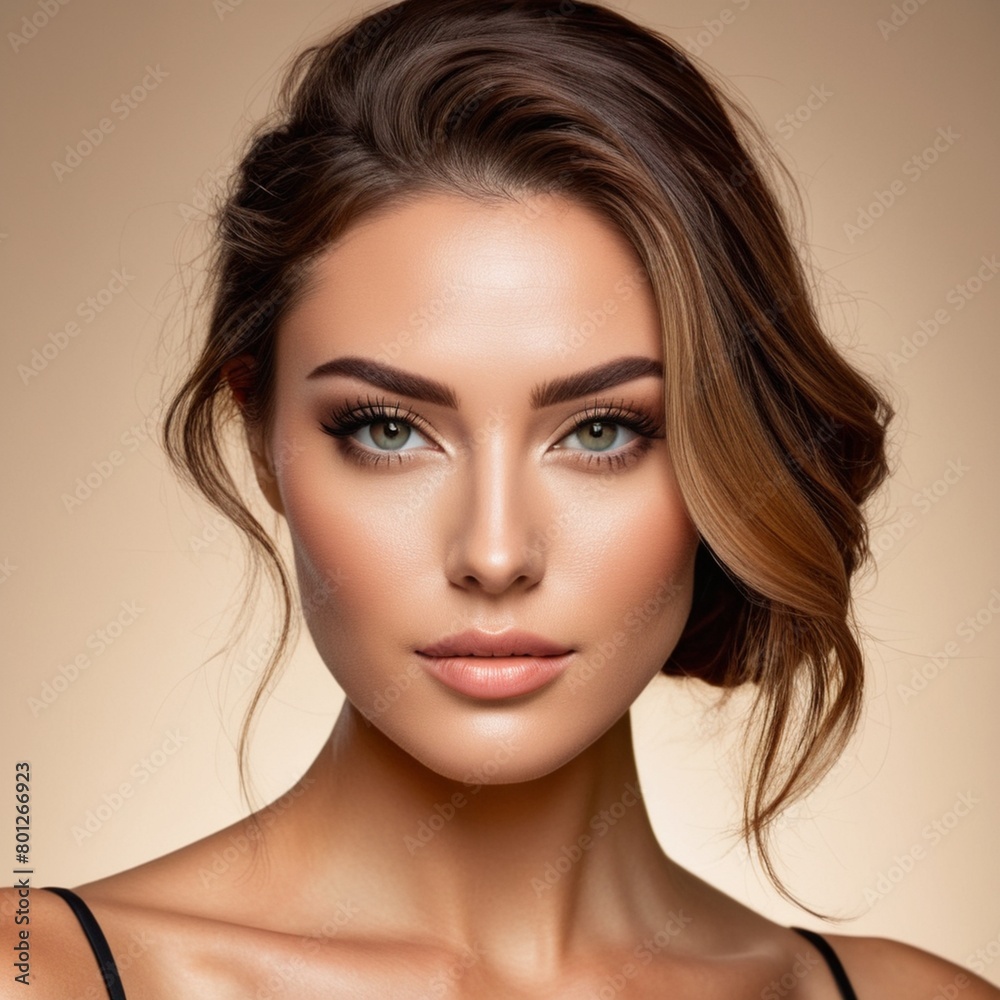 A beautiful face with perfect makeup A beautiful face with perfect makeup