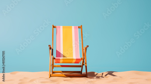 Beach Chair on a Clean Pastel Light