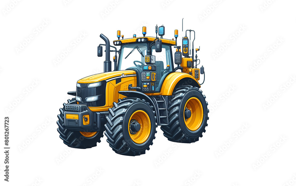 tractor isolated on white background