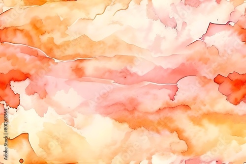 Soft watercolor background with pink, yellow, and blue hues blending into a dreamy pastel cloud effect Abstract watercolor background, pastel pink and blue colors.