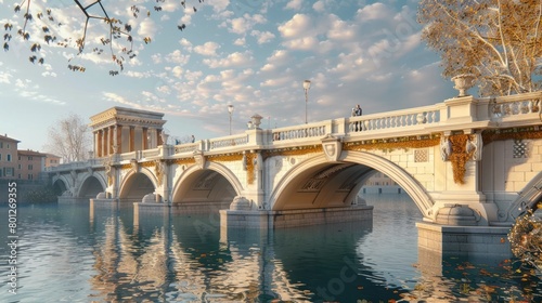 Ponte del Tetta A Stunning D Rendered Portrait of Italys Majestic Bridge