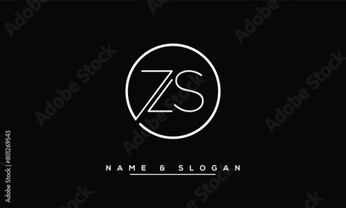 ZS, SZ Z, S Abstract Letters Logo Monogram photo